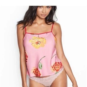 Victoria's Secret Pink Roses Floral Camisole Cami Lingerie